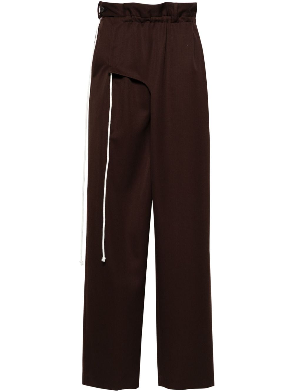 Shop Magliano Huge Tailored Trousers In Brown