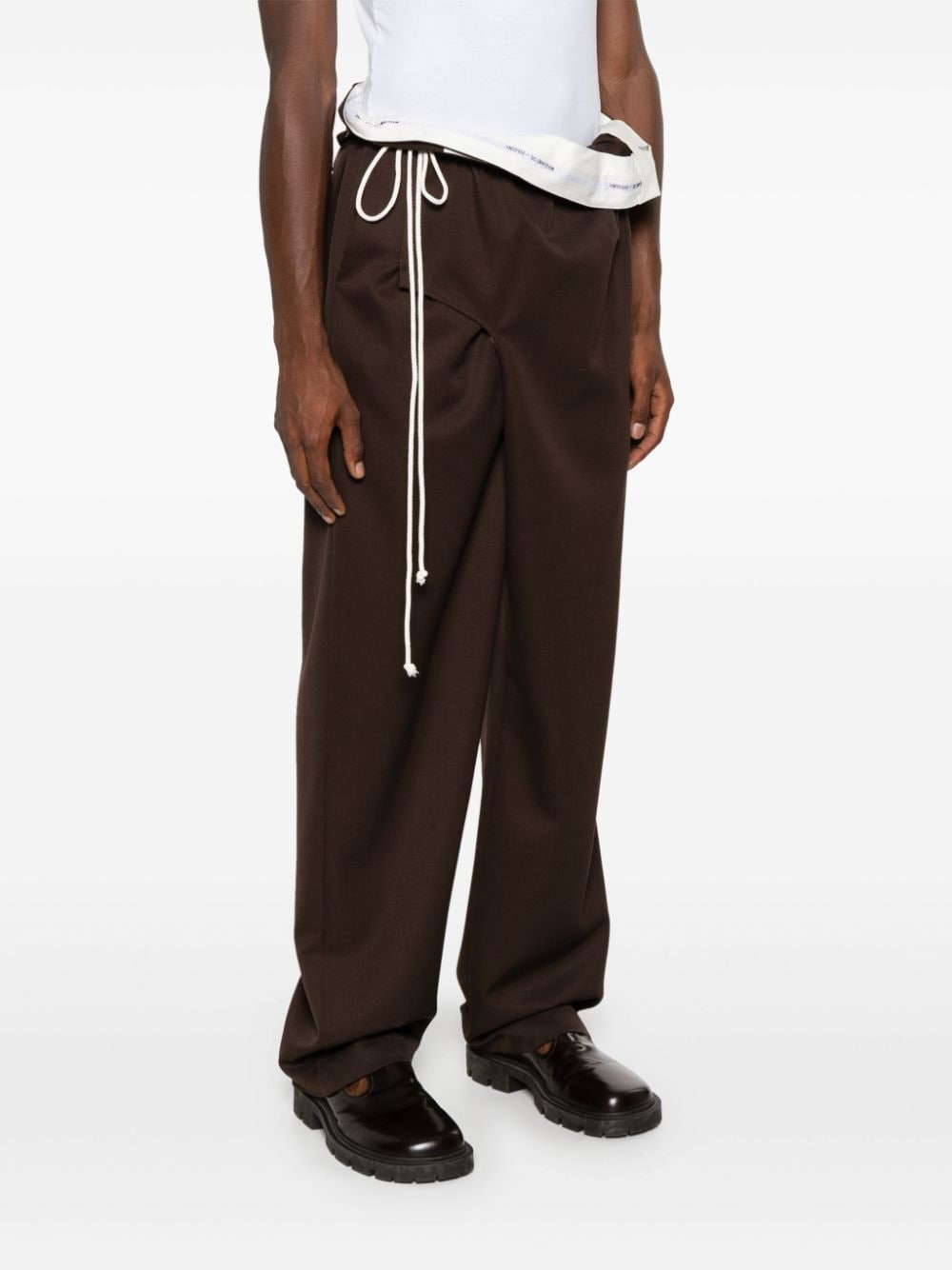 Shop Magliano Huge Tailored Trousers In Brown