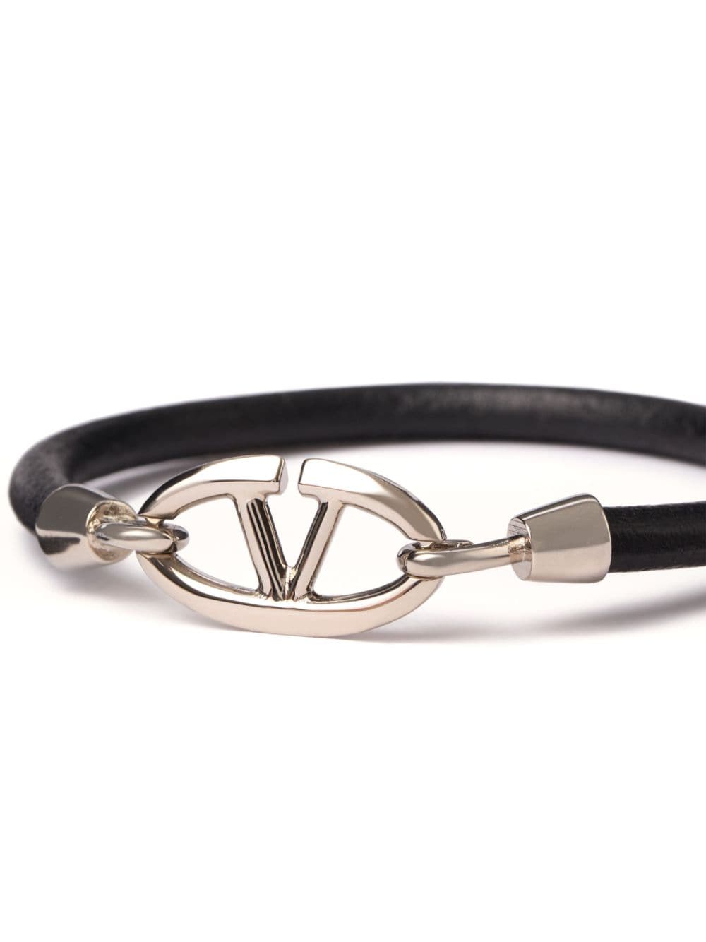 Shop Valentino Vlogo Bracelet In 黑色