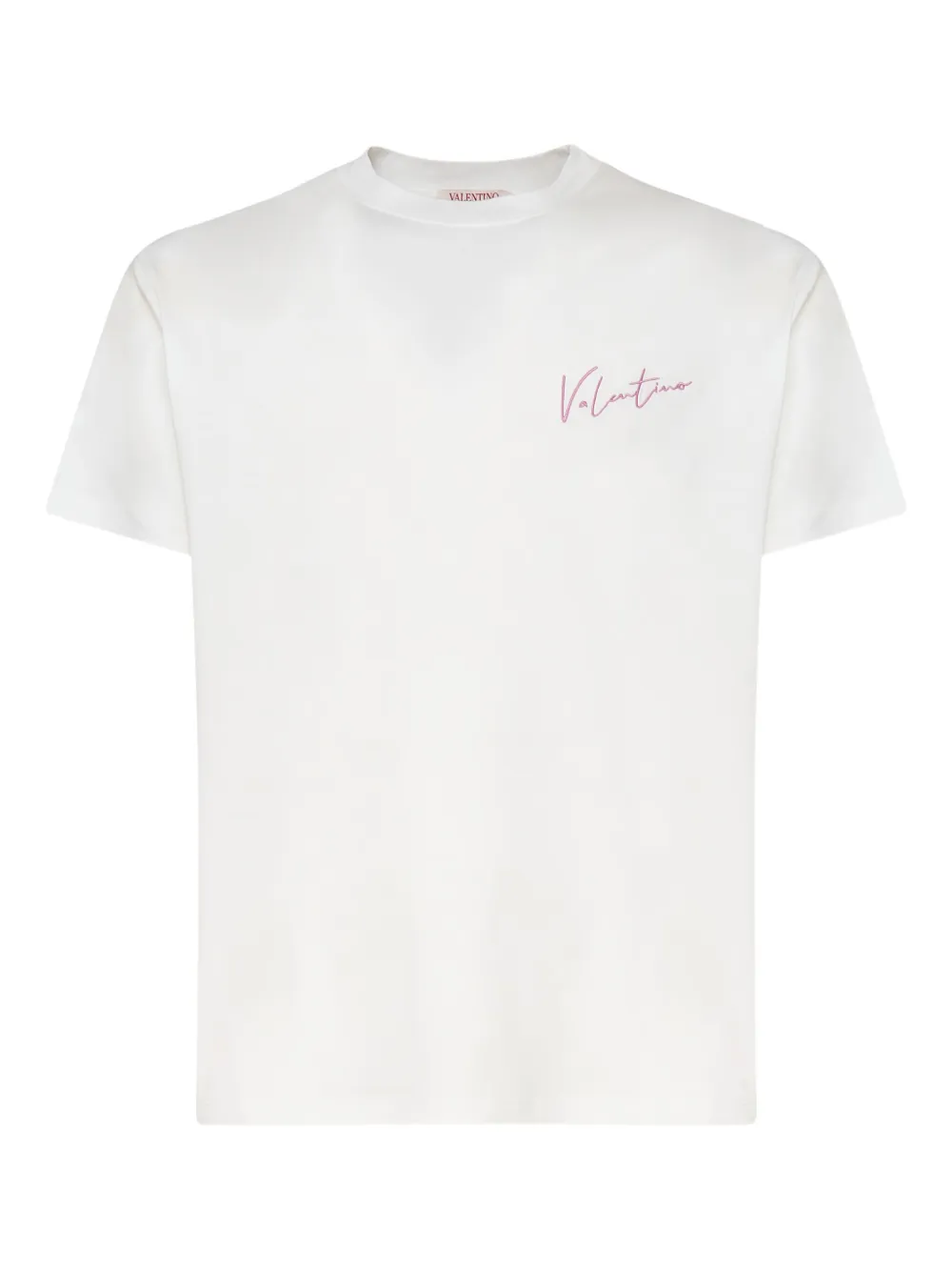 Valentino Garavani Vロゴ シグネチャー Tシャツ - ホワイト Valentino Garavani Vロゴ シグネチャー Tシャツ - ホワイト