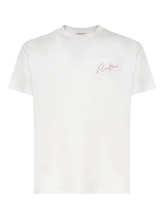 Valentino Garavani logo-embroidered T-shirt | White | FARFETCH