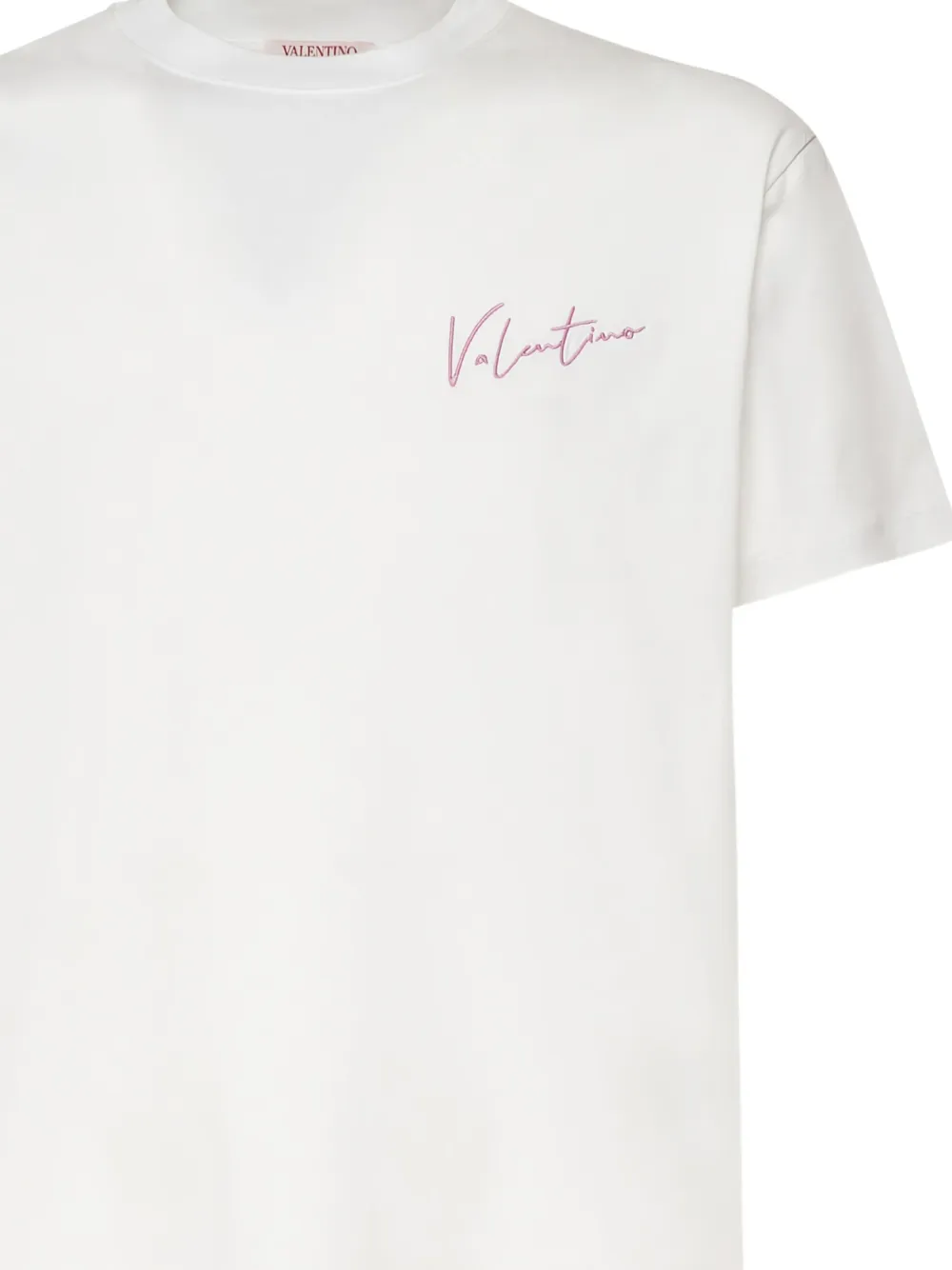 Valentino Garavani logo-embroidered T-shirt | White | FARFETCH