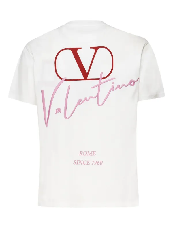 Valentino Garavani logo-embroidered T-shirt | White Valentino Garavani logo-embroidered T-shirt | White