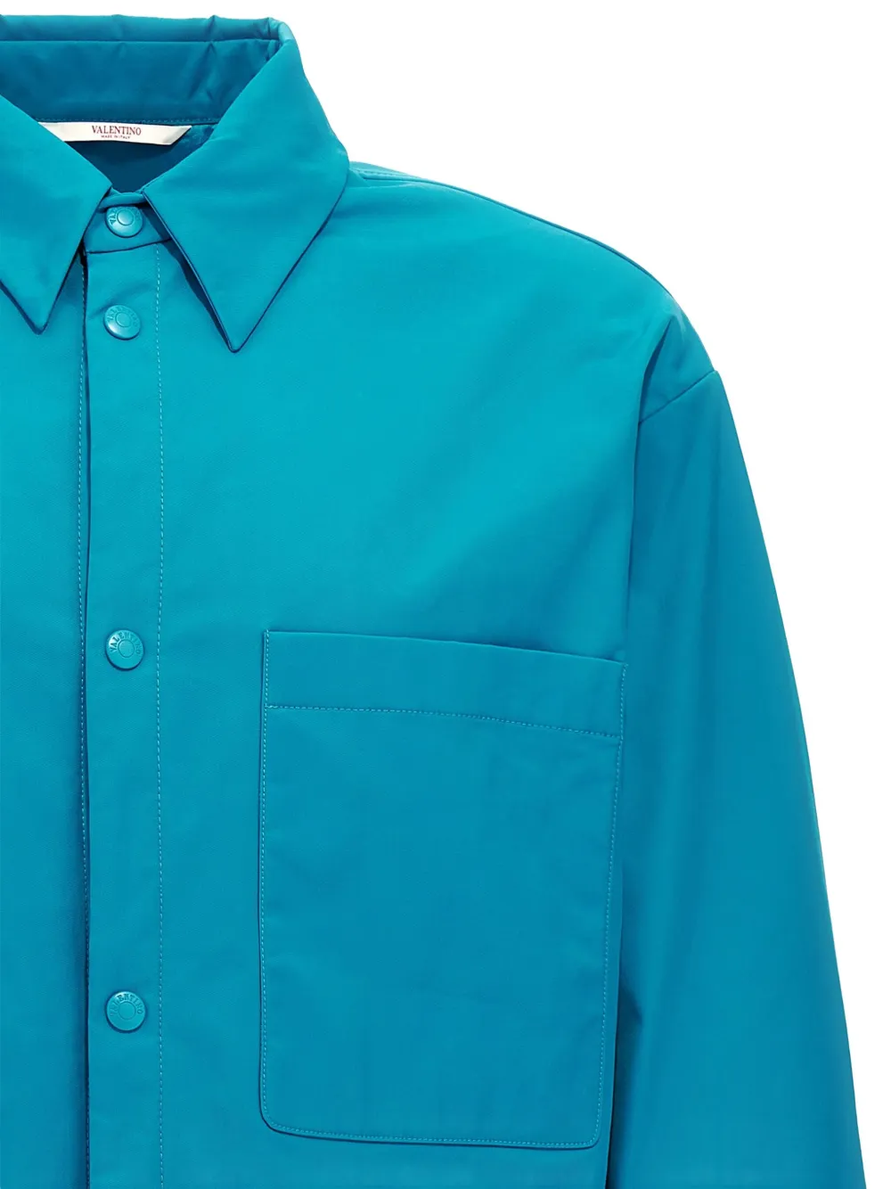 logo-plaque shirt jacket