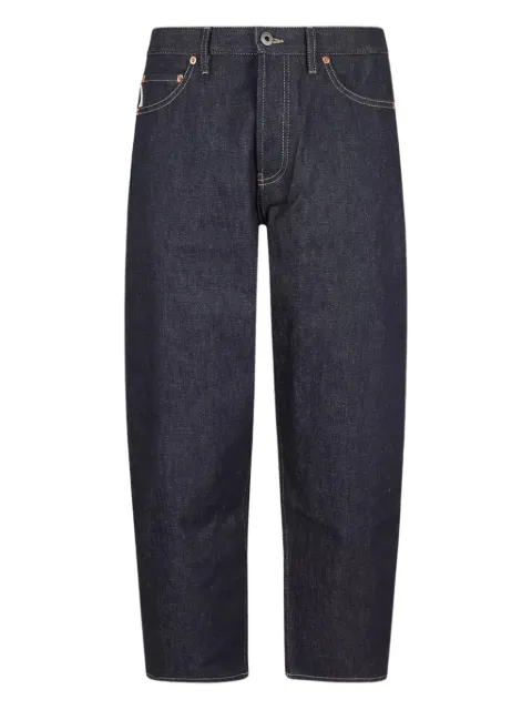 Valentino Garavani logo-patch cropped jeans