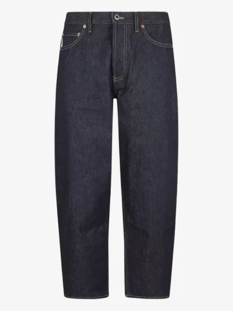 Valentino Garavani logo-patch cropped jeans