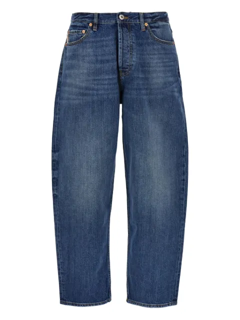Valentino Garavani logo-patch loose-fit jeans