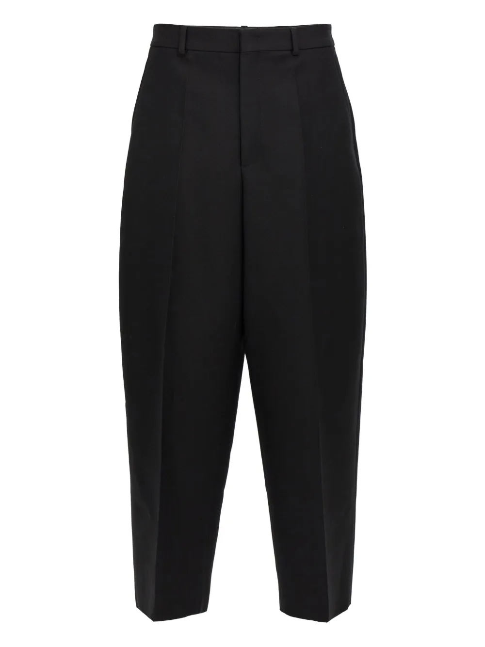 Valentino Garavani クロップド ワイドパンツ - ブラック Valentino Garavani クロップド ワイドパンツ - ブラック