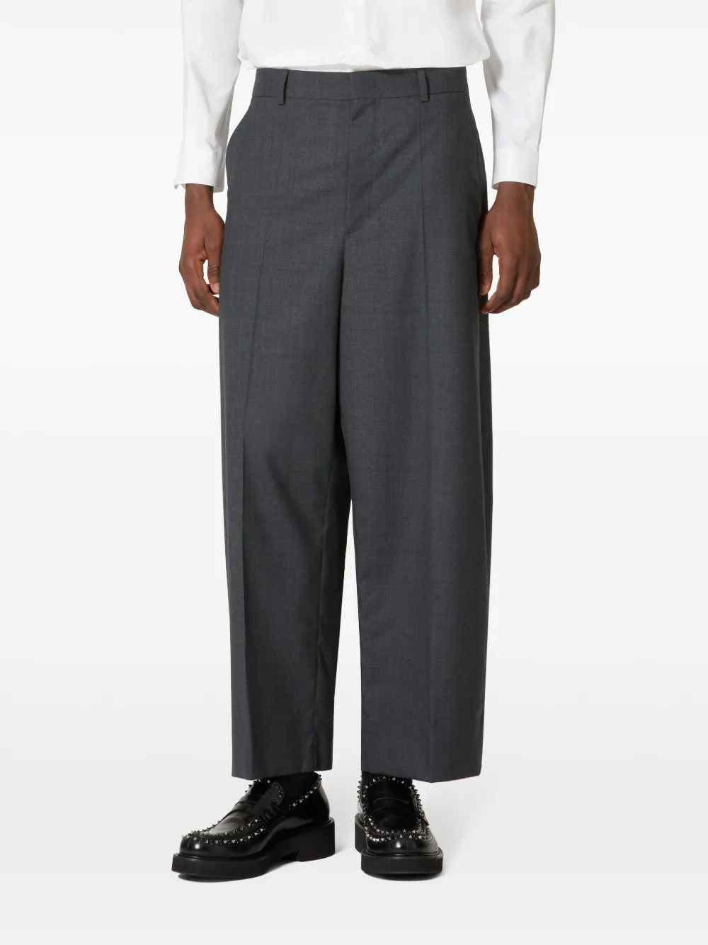 Valentino Garavani Broek van scheerwolblend Grijs