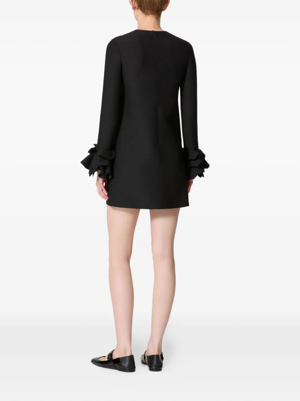 Crepe Couture Embroidered Mini Dress