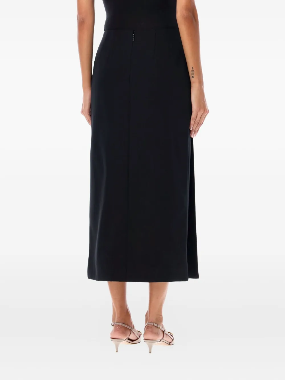 Valentino Garavani Grisaille midi-rok - Zwart