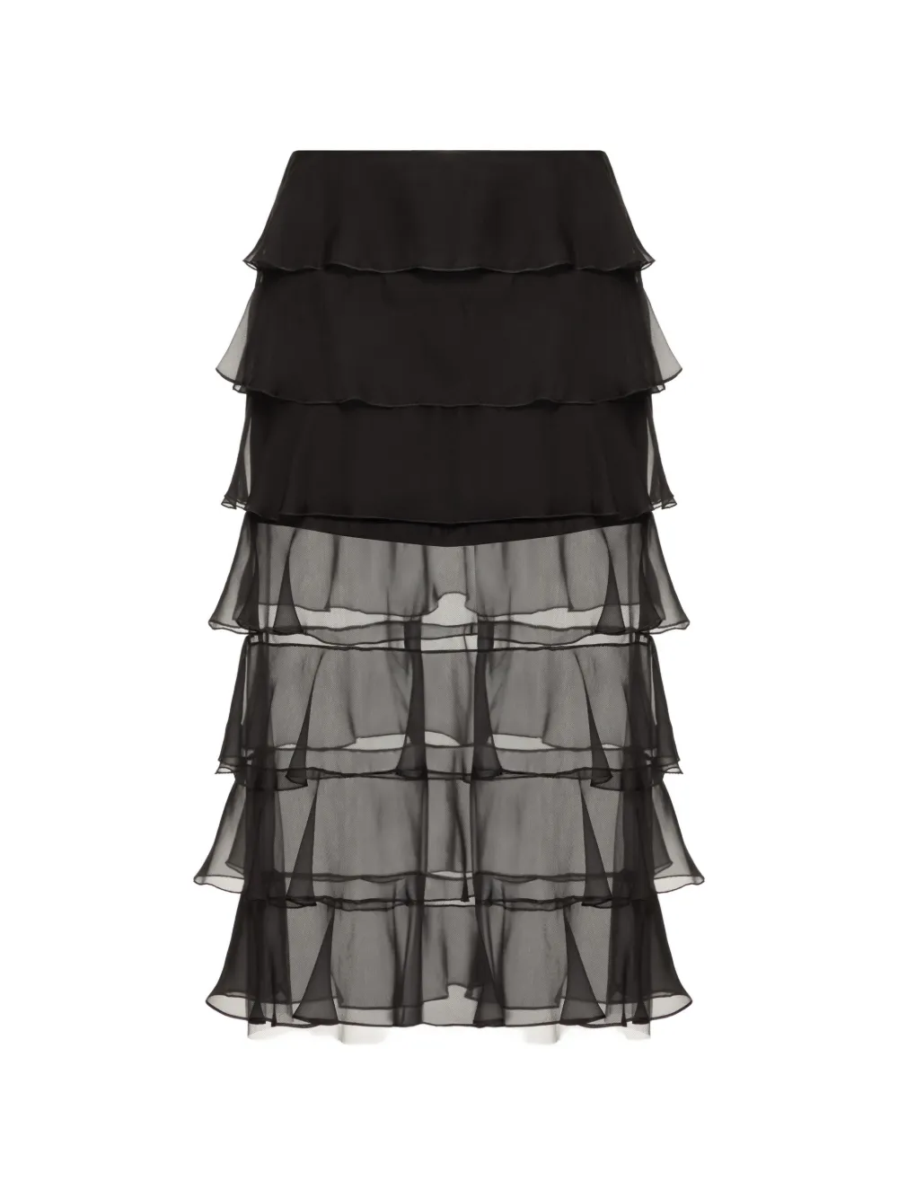 Valentino Garavani Chiffon rok Zwart