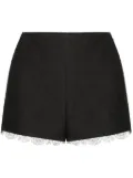 Valentino Garavani lace-detail mini shorts - Black