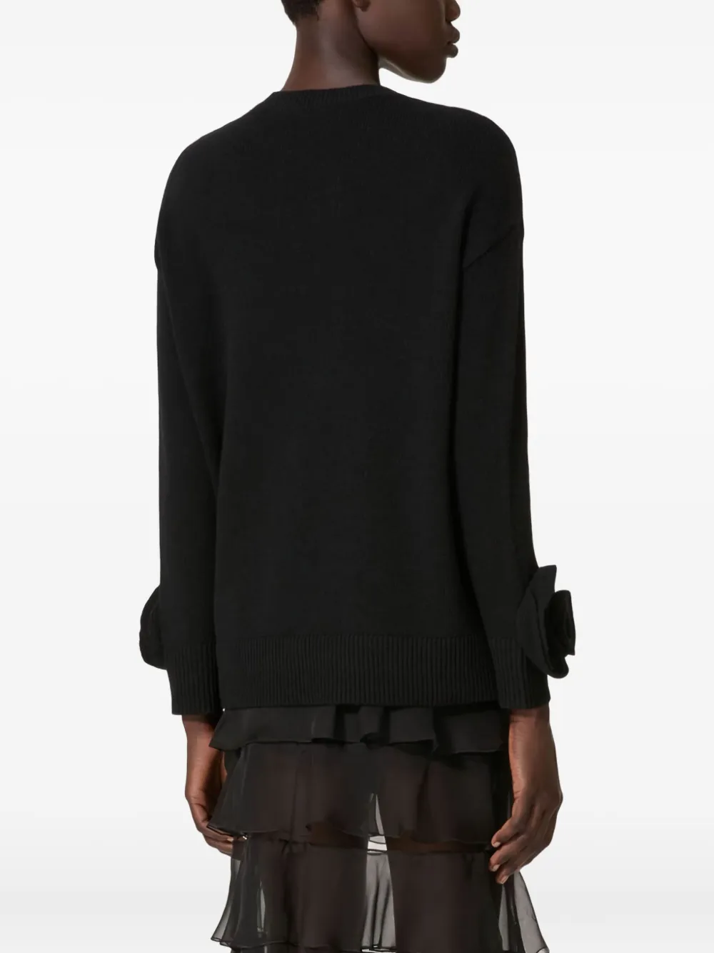 Valentino Garavani Trui met roos-applicatie Zwart