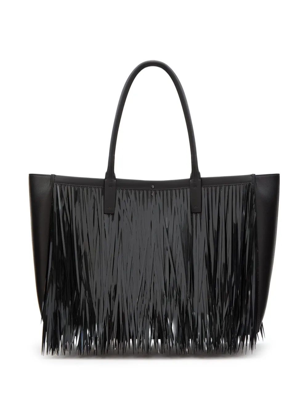 Valentino Garavani VLogo Signature shopper met franje - Zwart