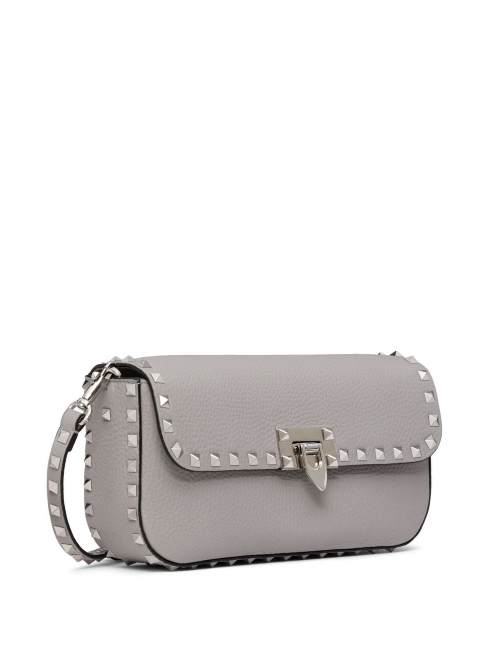 Shop Valentino Rockstud Crossbody Bag In Grau