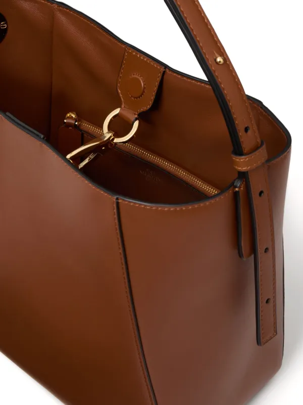 ショルダーバッグ・ポシェット VALENTINO BROWN LEATHER VLOGO BUCKET BAG Valentino Garavani VLogo Side Bucket Bag | Brown | FARFETCH JO