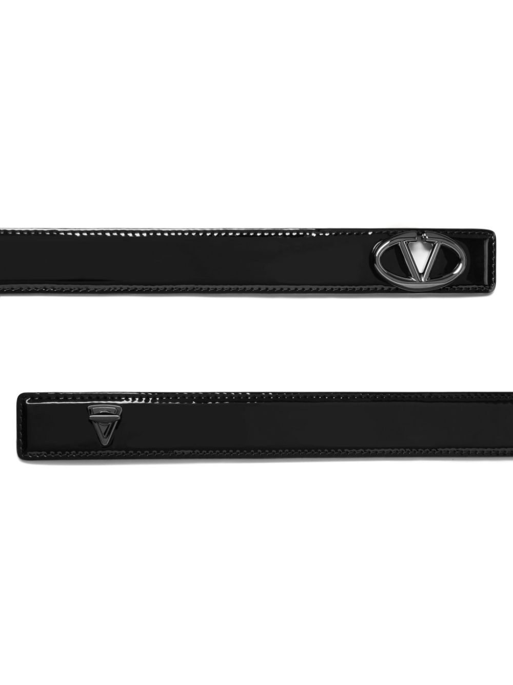 Shop Valentino Leather Belt In Black