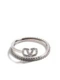 Valentino Garavani VLogo Signature crystal ring - Silver