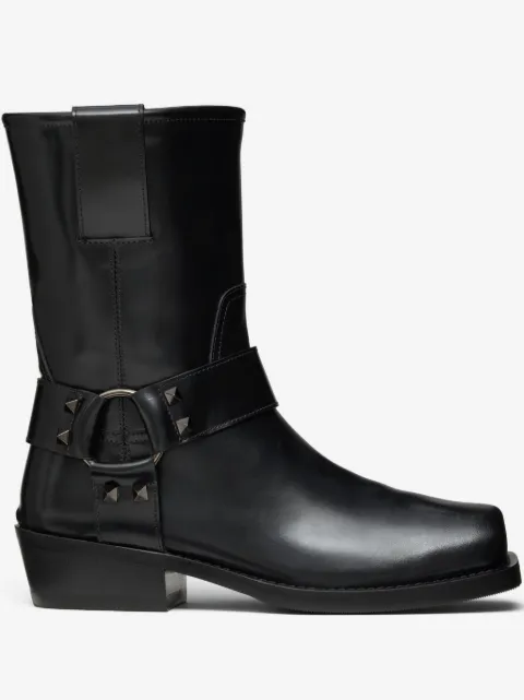 Valentino Garavani botas biker Rockstud con tacón de 40mm