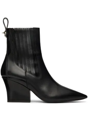 Alexander McQueen レザーアンクルブーツ | ブラック | FARFETCH JP