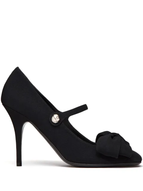 Valentino Garavani 100mm bow-appliqué pumps