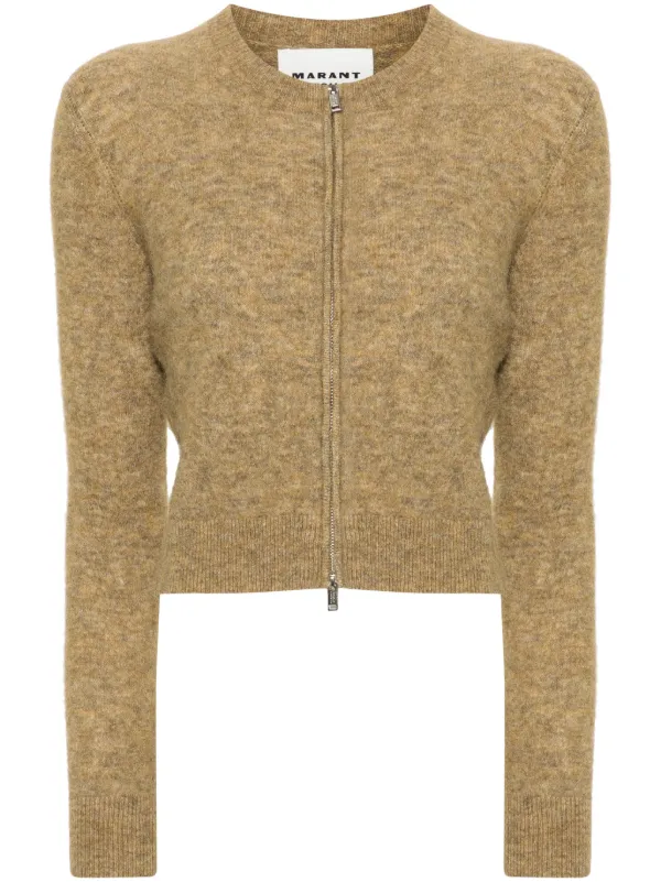 MARANT ETOILE Oaka Cardigan Brown FARFETCH AE
