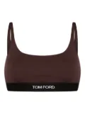 TOM FORD logo-jacquard bralette - Brown
