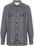 Brunello Cucinelli mélange-effect shirt - Grey