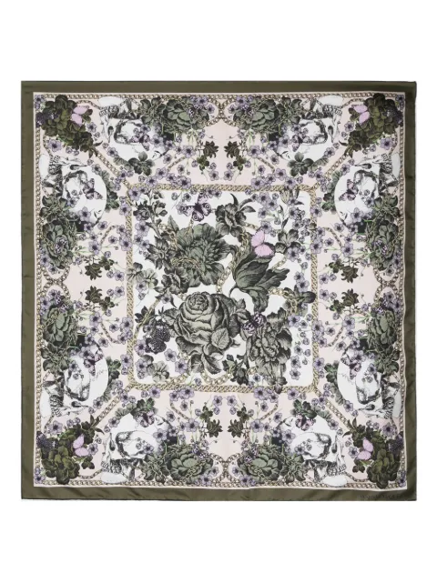 Alexander McQueen Blossom Skull scarf