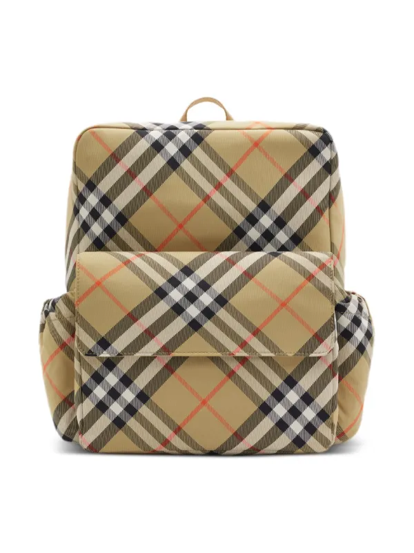 Burberry Kids Vintage Check Backpack Neutrals FARFETCH PT