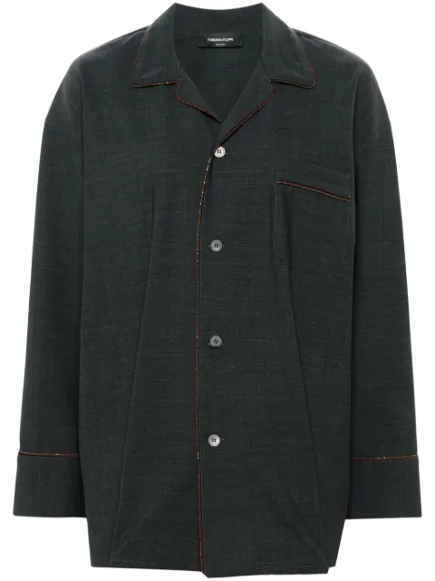 Fabiana Filippi bead-trim oversized shirt