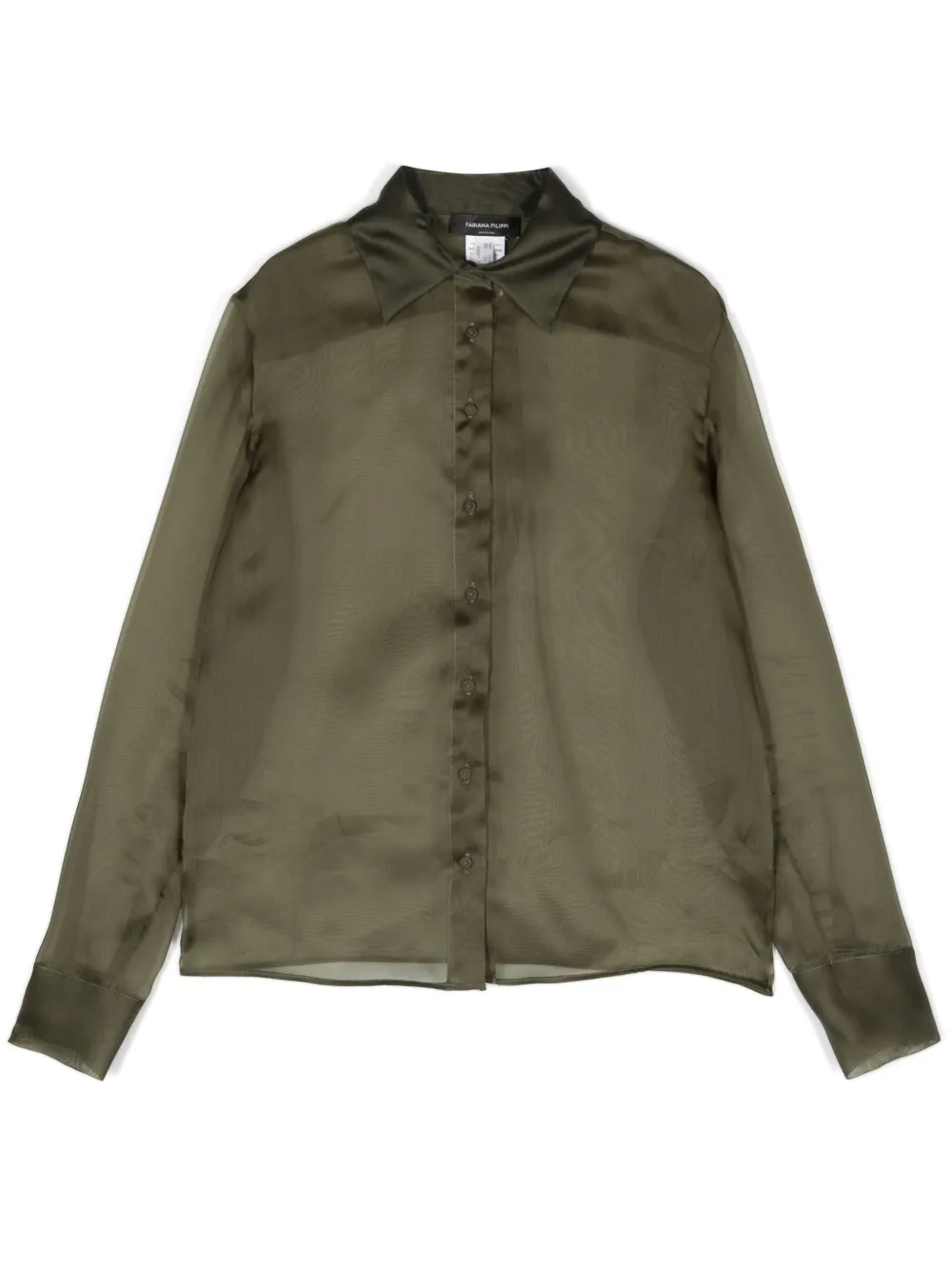 Fabiana Filippi Organza blouse Groen