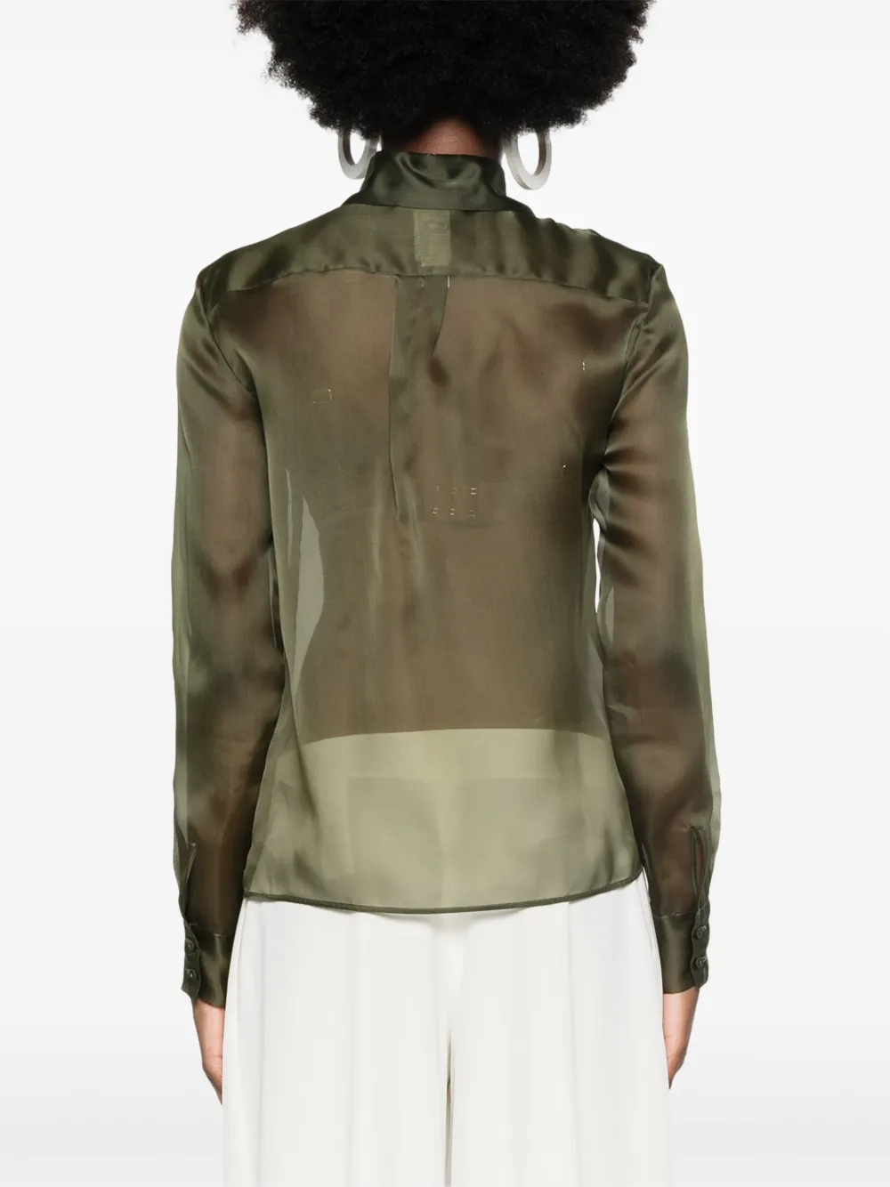 Fabiana Filippi Organza blouse Groen