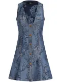 ETRO denim jacquard mini dress - Blue