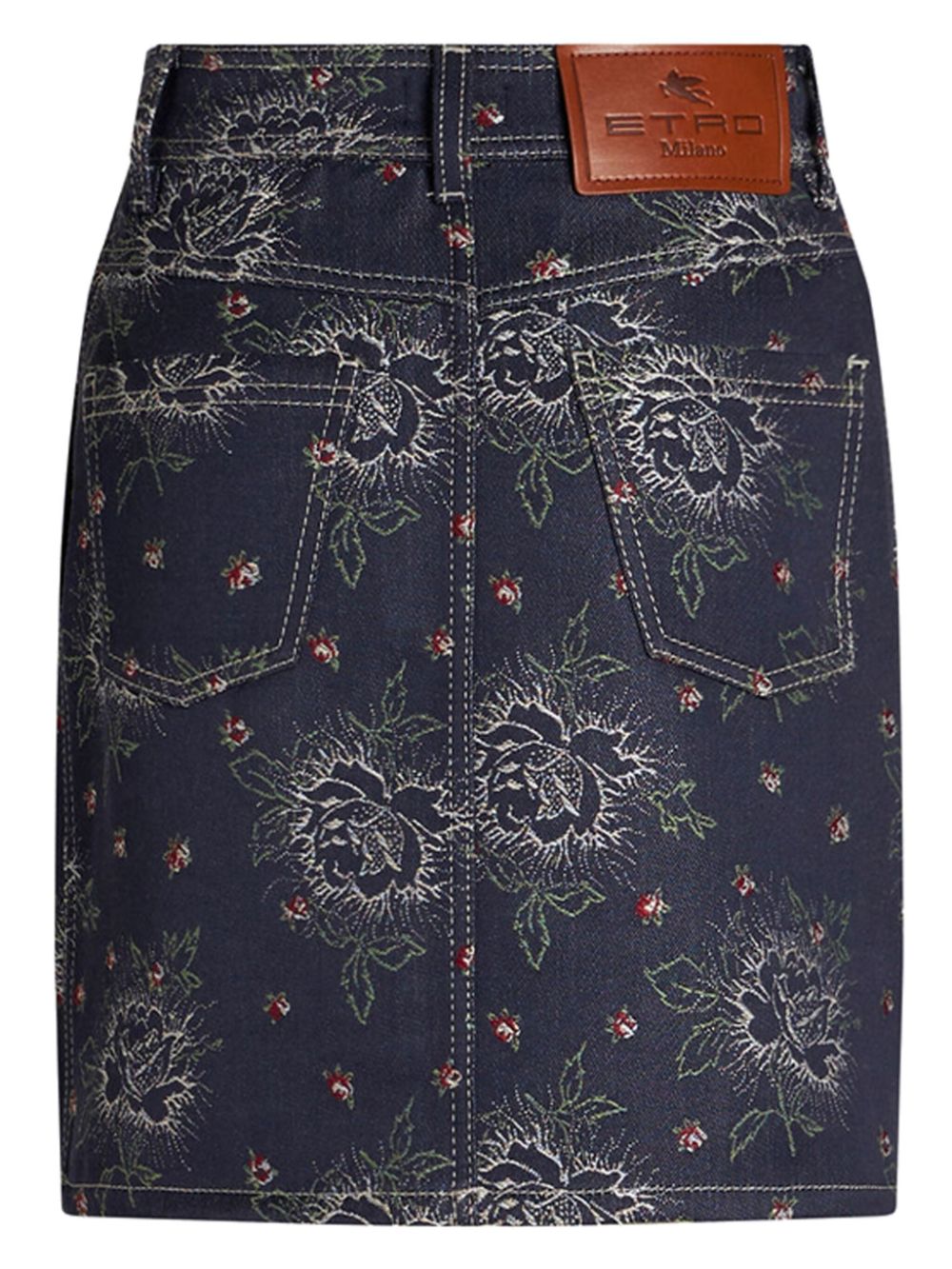 ETRO jacquard denim mini skirt Women