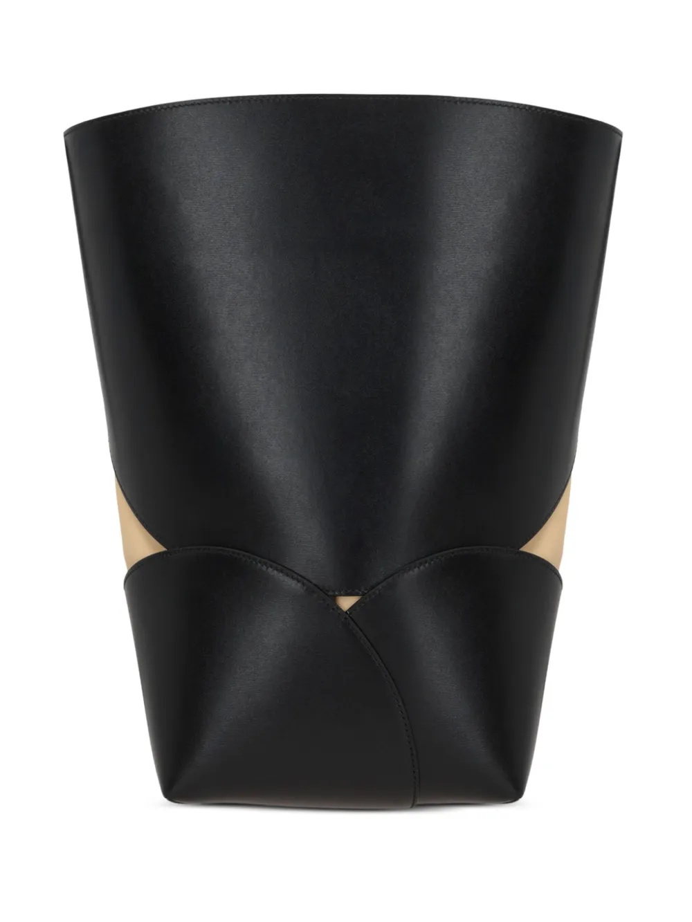 Jil Sander Curve shoulder bag - Zwart