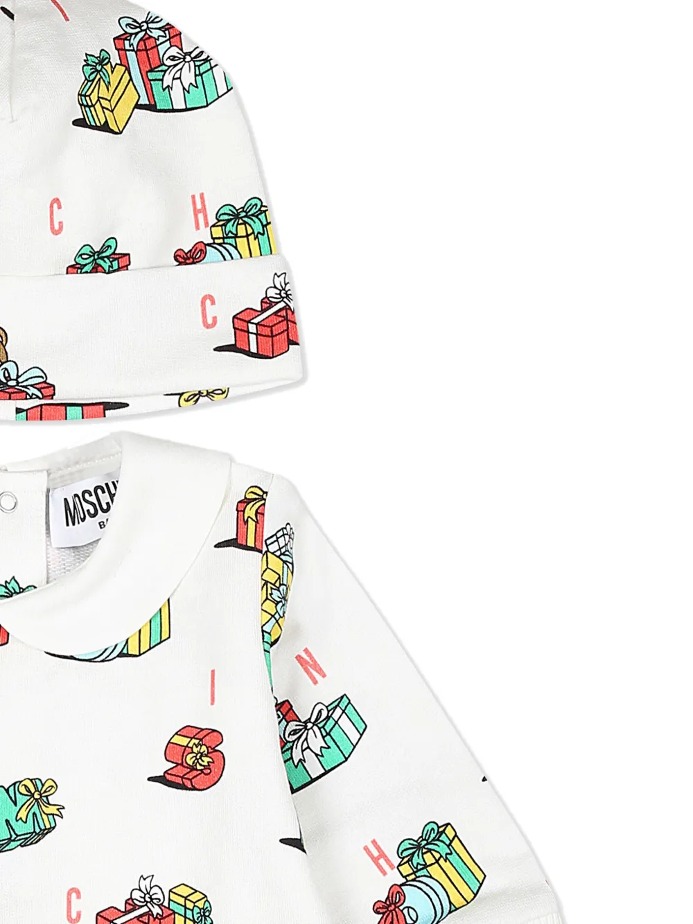 Moschino Kids Babypakje met teddybeerprint Wit