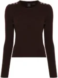 PINKO ribbed-knit top - Brown