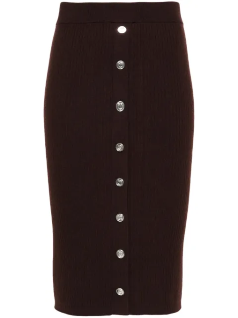 PINKO ribbed-knit midi skirt 