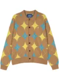 Awake NY argyle-knit collared cardigan - Brown