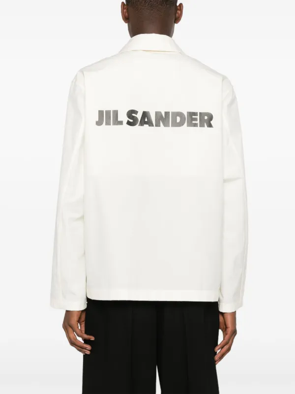 JIL SANDER ジルサンダー ロゴ コットン ジャケット Jil Sander ロゴ ジャケット | ニュートラル | FARFETCH JP