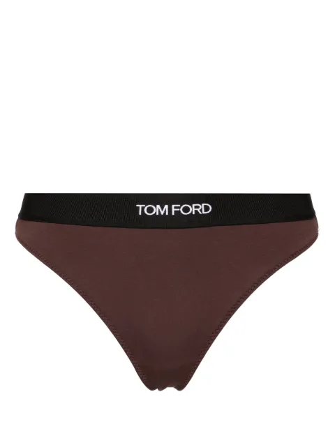 TOM FORD logo-jacquard thong