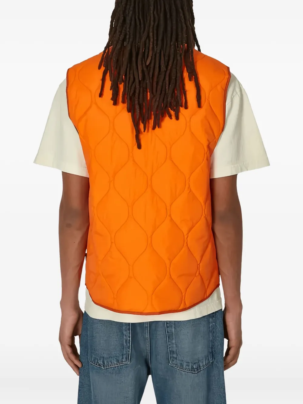 Awake NY quilted gilet ORANGE