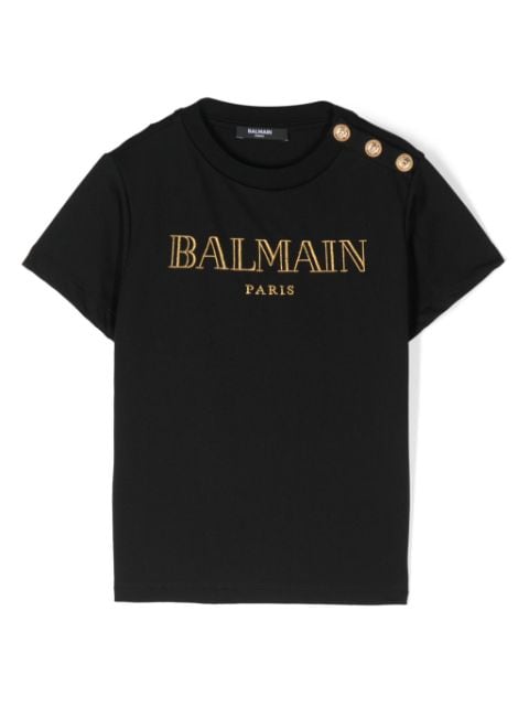 Balmain Kids logo-embroidered T-shirt