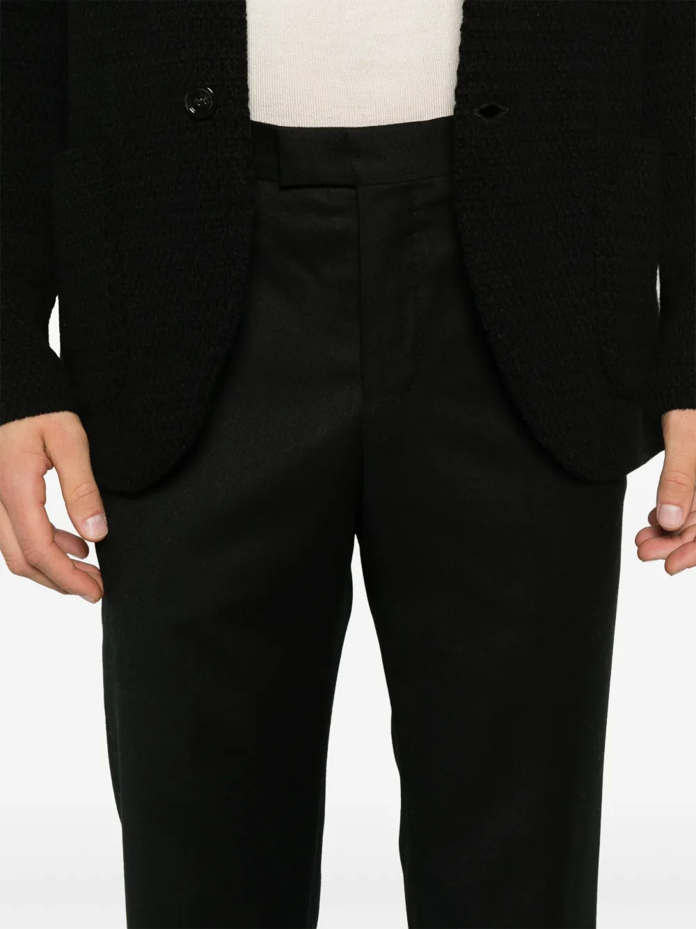 PT Torino Pantalon met toelopende pijpen Zwart