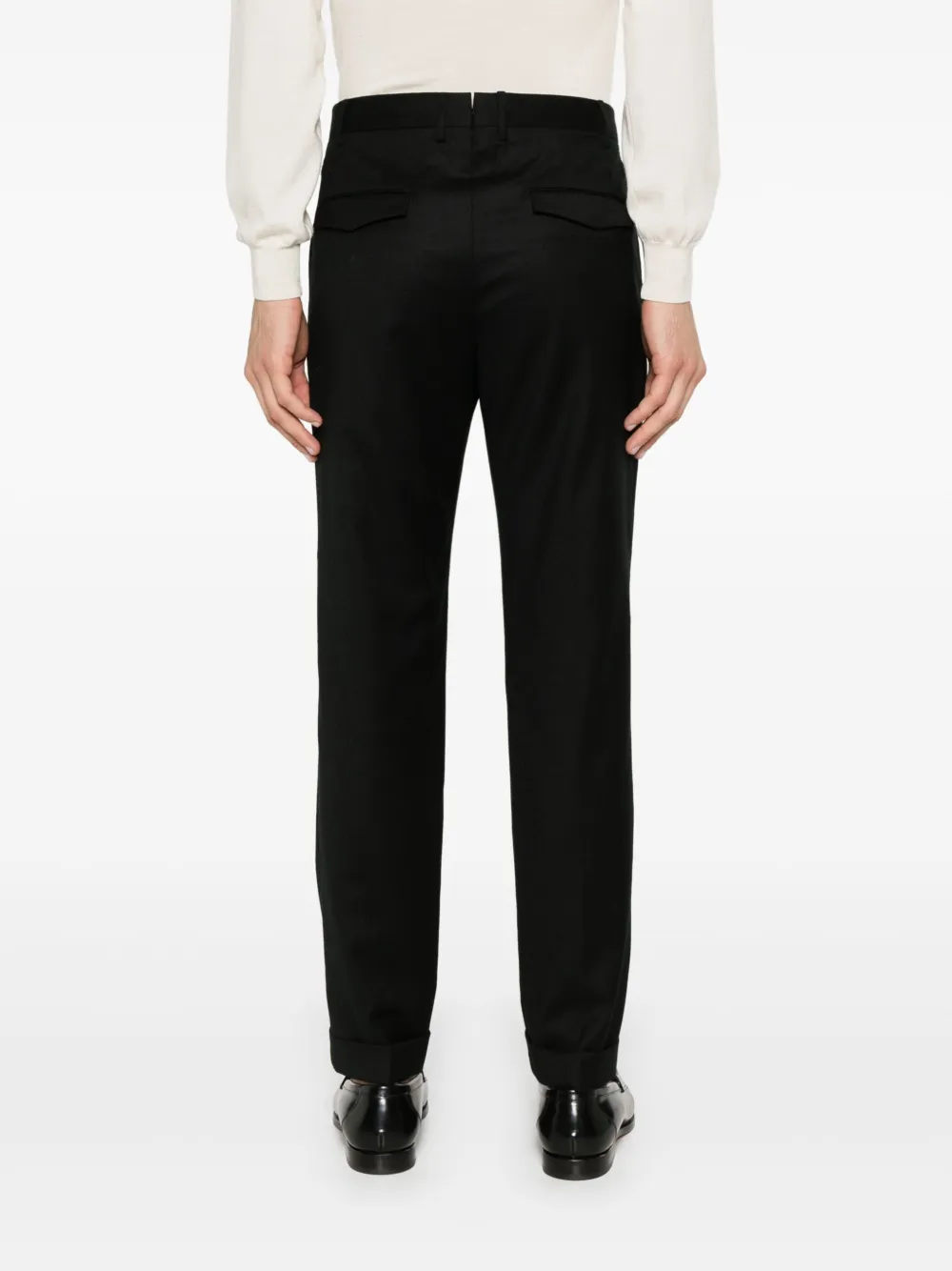 PT Torino Pantalon met toelopende pijpen Zwart