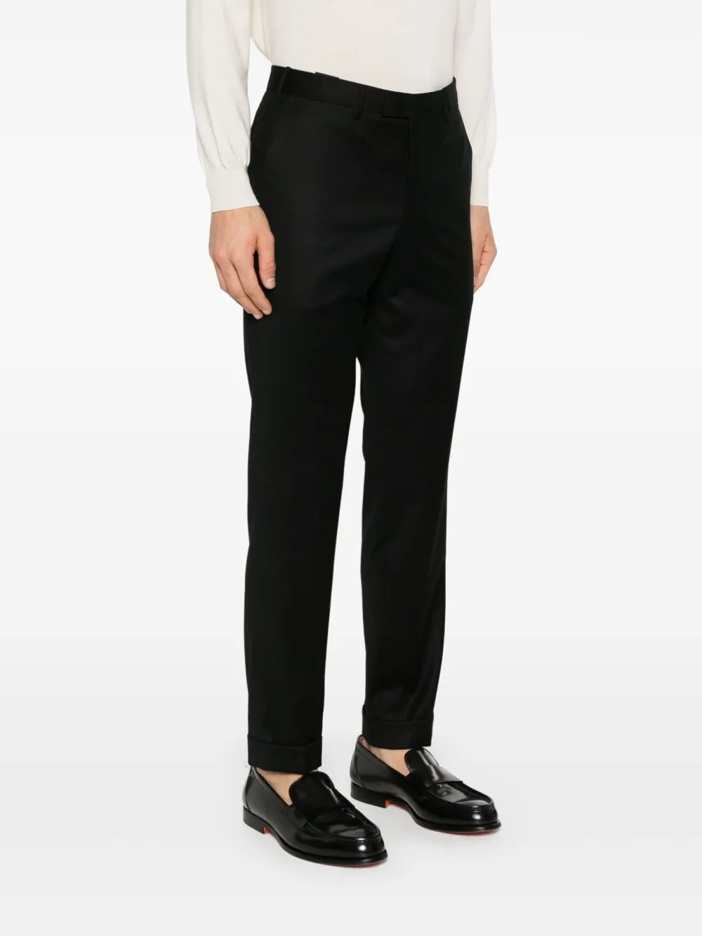 PT Torino Pantalon met toelopende pijpen Zwart