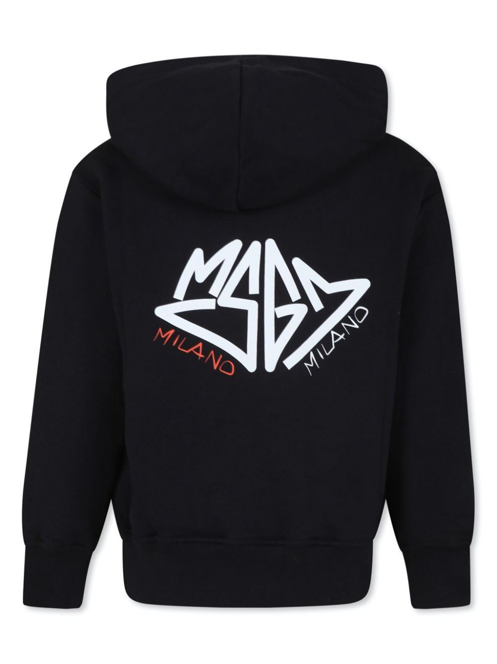 MSGM Kids Hoodie met logoprint - Zwart