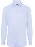 Barba fine-checked shirt - Blue